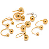 Wholesale Women's Stainless Steel Geometric Spherical Earrings With Electroplating Treatment