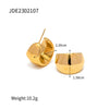 Wholesale Women's Stainless Steel Geometric Spherical Water Droplets Hollow Electroplated Earrings Jewelry
