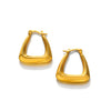 Wholesale Women's Stainless Steel Geometric Square Earrings With Electroplating Treatment Hip Hop Style