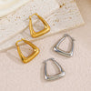 Wholesale Women's Stainless Steel Geometric Square Earrings With Electroplating Treatment Hip Hop Style