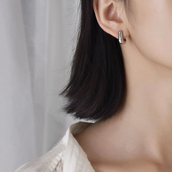 Wholesale Women's Stainless Steel Geometric Square Earrings With Gold Color Electroplating