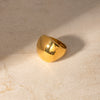 Wholesale Women's Stainless Steel Geometric Square Ring With Electroplating