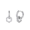 Wholesale Women's Stainless Steel Geometric Square Zircon Hoop Earrings With Vacuum Real Gold Plating In Pvd Furnace