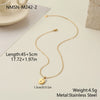 Wholesale Women's Stainless Steel Geometric Star And Moon Layered Necklaces With Electroplating Design