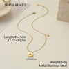 Wholesale Women's Stainless Steel Geometric Star And Moon Layered Necklaces With Electroplating Design