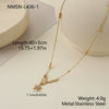 Wholesale Women's Stainless Steel Geometric Star Pin Multilayered Stacking Necklace With Electroplating