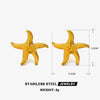 Wholesale Women's Stainless Steel Geometric Starfish Earrings With Electroplating Minimalist Style Marine Elements