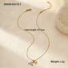 Wholesale Women's Stainless Steel Geometric Starfish Fashion Ol Style 18K Gold Plated Necklace
