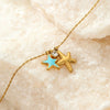 Wholesale Women's Stainless Steel Geometric Starfish Fashion Ol Style 18K Gold Plated Necklace