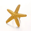 Wholesale Women's Stainless Steel Geometric Starfish Open Ring With Electroplating