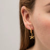 Wholesale Women's Stainless Steel Geometric Starfish Pendant Earrings With Electroplating Treatment Retro Ins Style