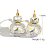 Wholesale Women's Stainless Steel Geometric Style Earrings Inlaid With Colorful Zircon And Set With Diamonds In Ins Luxury Style With Vacuum Furnace Electroplating