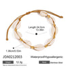 Wholesale Women's Stainless Steel Geometric Style Electroplated Adjustable Anklet