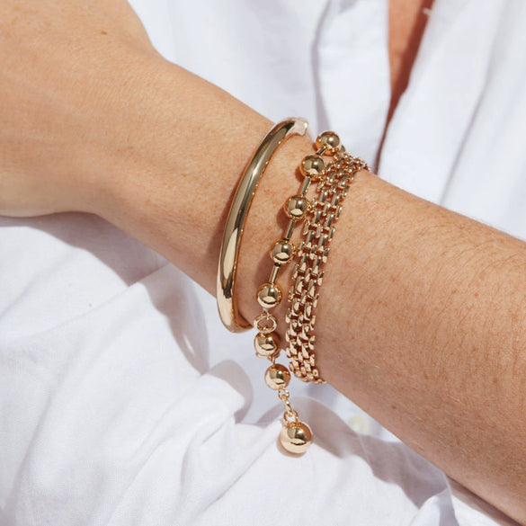 Wholesale Women's Stainless Steel Geometric Style Electroplated Bracelet