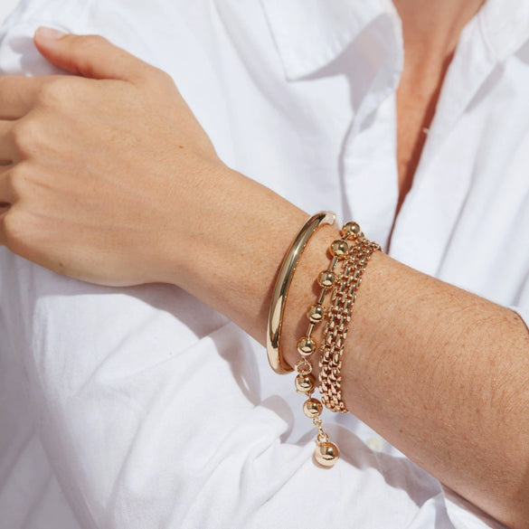 Wholesale Women's Stainless Steel Geometric Style Electroplated Bracelet