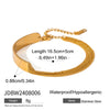Wholesale Women's Stainless Steel Geometric Style Electroplated Chain Bracelet Jewelry
