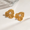 Wholesale Women's Stainless Steel Geometric Style Electroplated Earrings