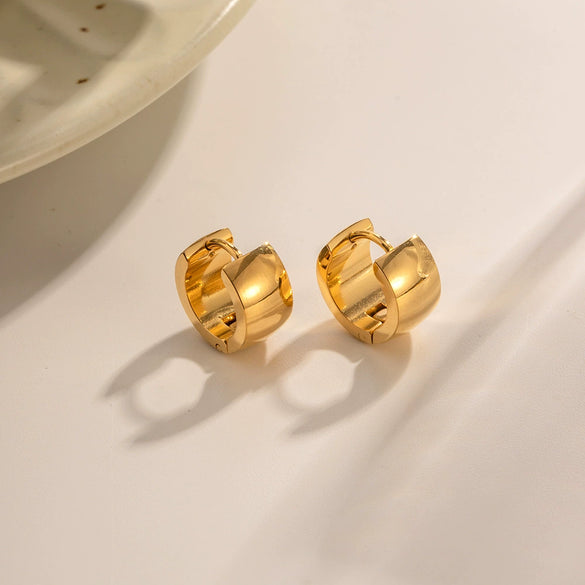Wholesale Women's Stainless Steel Geometric Style Electroplated Earrings