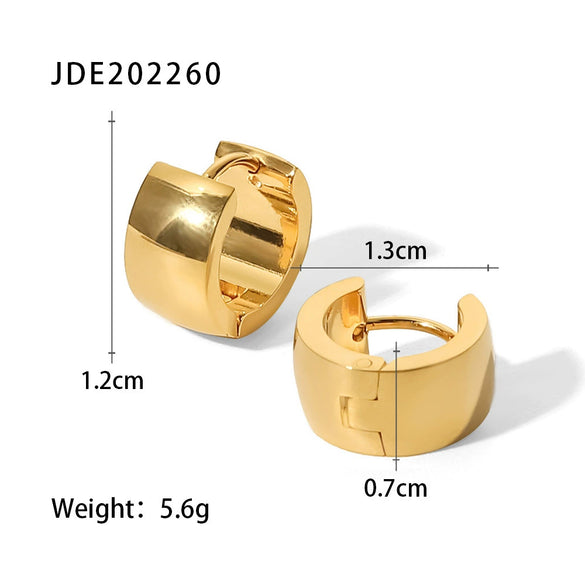 Wholesale Women's Stainless Steel Geometric Style Electroplated Earrings