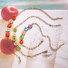 Wholesale Women's Stainless Steel Geometric Style Electroplated Flower Rice Beads Bracelet