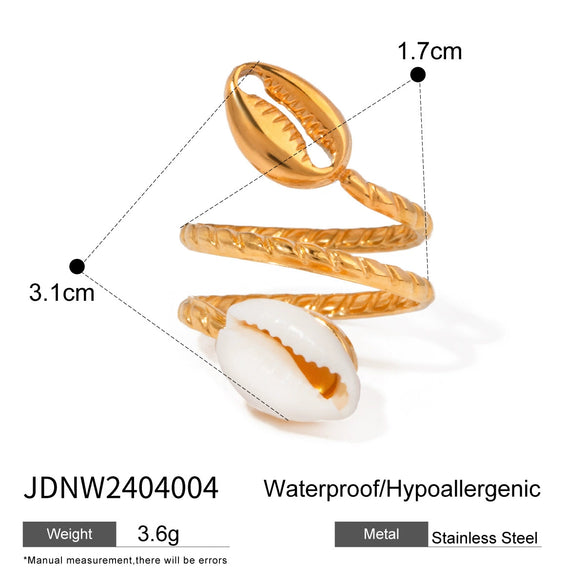 Wholesale Women's Stainless Steel Geometric Style Electroplated Joker Opening Ring Jewelry