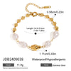 Wholesale Women's Stainless Steel Geometric Style Electroplated Specialshaped Pearl Bracelet