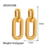Wholesale Women's Stainless Steel Geometric Style Ins Luxury Exaggerated Chain Pendant Earrings With Electroplating