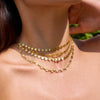 Wholesale Women's Stainless Steel Geometric Sunflower Handmade Chain Jewelry With Electroplating