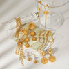 Wholesale Women's Stainless Steel Geometric Tassel Earrings With Electroplating Design