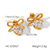 Wholesale Women's Stainless Steel Geometric Tassel Earrings With Electroplating Design