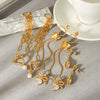Wholesale Women's Stainless Steel Geometric Tassel Earrings With Electroplating Design