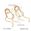 Wholesale Women's Stainless Steel Geometric Tassel Earrings With Electroplating Design