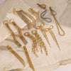 Wholesale Women's Stainless Steel Geometric Tassel Earrings With Electroplating