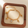Wholesale Women's Stainless Steel Geometric Tassel Electroplated Bracelet Jewelry
