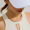 Wholesale Women's Stainless Steel Geometric Tennis Necklace With Electroplating And Full Diamond Design For Clavicle