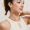 Wholesale Women's Stainless Steel Geometric Tennis Necklace With Electroplating And Full Diamond Design For Clavicle
