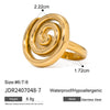 Wholesale Women's Stainless Steel Geometric Threaded Rotating Ring Jewelry With Electroplating And Light Luxury Temperament