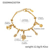 Wholesale Women's 316L Stainless Steel Geometric Tree Of Life Inlaid Zircon Electroplated Bracelet