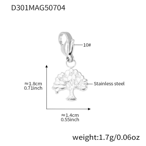 Wholesale Women's 316L Stainless Steel Geometric Tree Of Life Inlaid Zircon Electroplated Bracelet