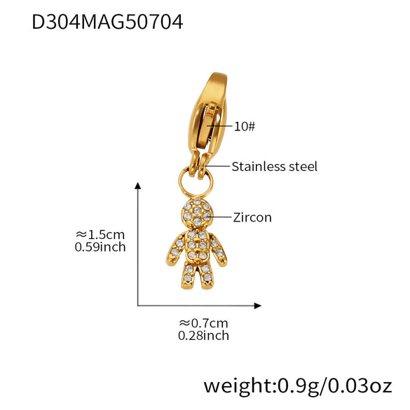 Wholesale Women's 316L Stainless Steel Geometric Tree Of Life Inlaid Zircon Electroplated Bracelet
