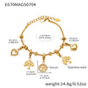 Wholesale Women's 316L Stainless Steel Geometric Tree Of Life Inlaid Zircon Electroplated Bracelet