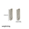 Wholesale Women's Stainless Steel Geometric Ushape Electroplated Earrings