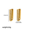 Wholesale Women's Stainless Steel Geometric Ushape Electroplated Earrings