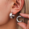 Wholesale Women's 316L Stainless Steel Geometric Ushaped Electroplated Light Luxury Earrings