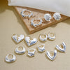 Wholesale Women's Stainless Steel Geometric Ushaped Hollow Exaggerated Simple Silver Glossy Electroplated Earrings