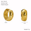 Wholesale Women's Stainless Steel Geometric Ushaped Water Plated Earrings