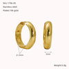 Wholesale Women's Stainless Steel Geometric Ushaped Water Plated Earrings