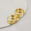 Wholesale Women's Stainless Steel Geometric Ushaped Water Plated Earrings