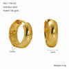 Wholesale Women's Stainless Steel Geometric Ushaped Water Plated Earrings