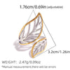 Wholesale Women's Stainless Steel Geometric Vacuum Plated Open Rings Jewelry